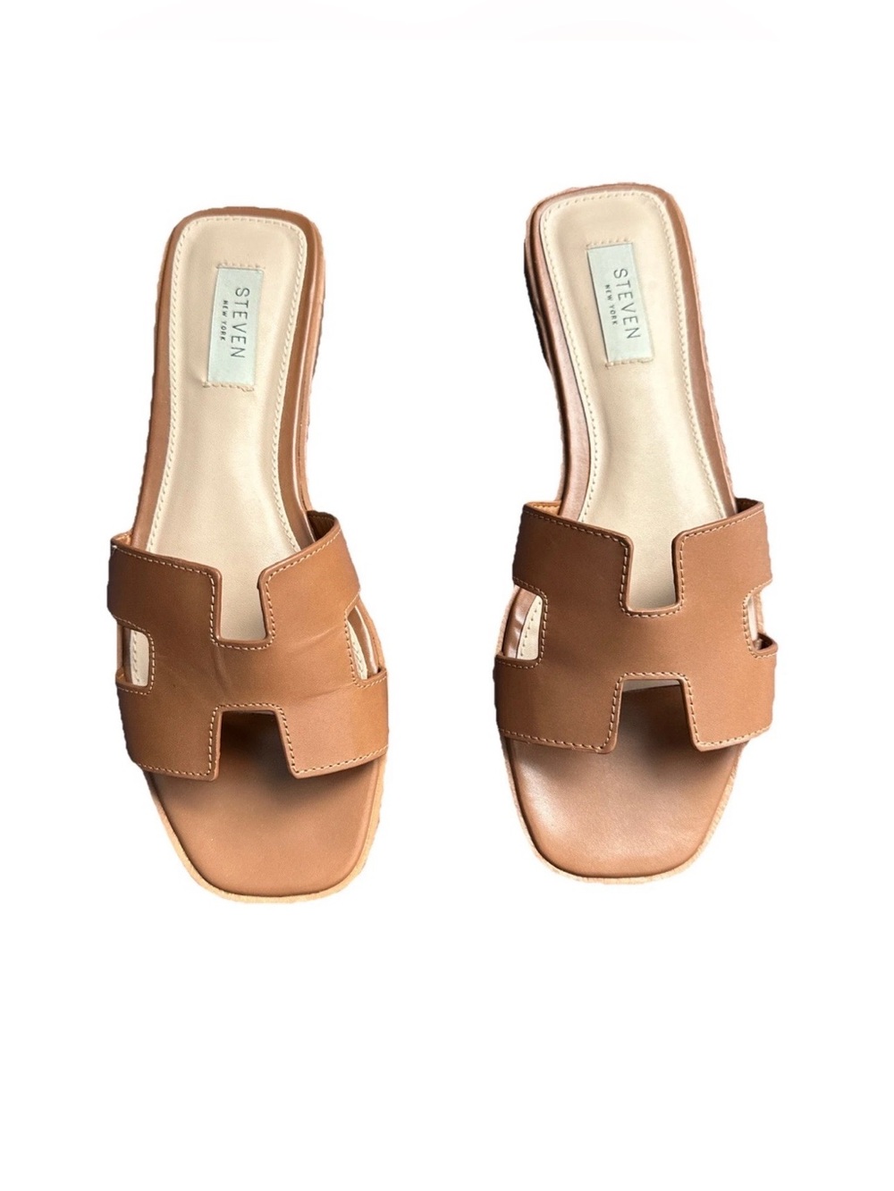 Steve Madden Hayden Women’s Sandal Cognac Leather  Sz 8.5